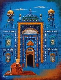 S. A. Noory, 18 x 24 Inch, Acrylic on Canvas, Cityscape Painting, AC-SAN-225 S. A. Noory, 18 x 24 Inch, Acrylic on Canvas, Cityscape Painting, AC-SAN-225